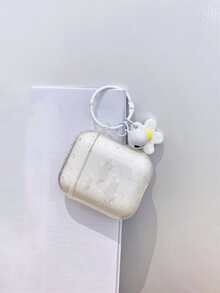 花朵墜飾透明保護殼適用於AirPods - 白色 - 查看 4