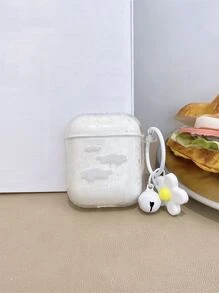 花朵墜飾透明保護殼適用於AirPods - 白色 - 查看 5