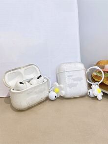 花朵墜飾透明保護殼適用於AirPods - 白色 - 查看 7