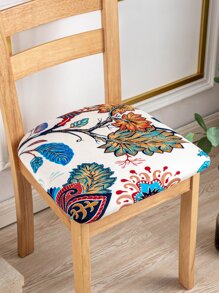 1入組復古花朵印花椅子座套 - 彩色 - 查看 1