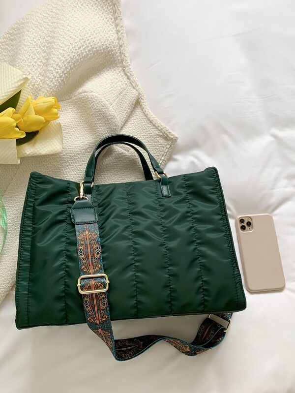 Lightweight,Business Casual Quilted Shoulder Tote Bag For Teen Girls