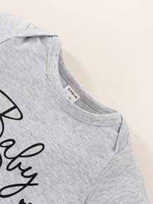 女婴童字母圖案連身褲