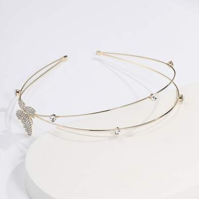 Rhinestone Butterfly Decor Headband