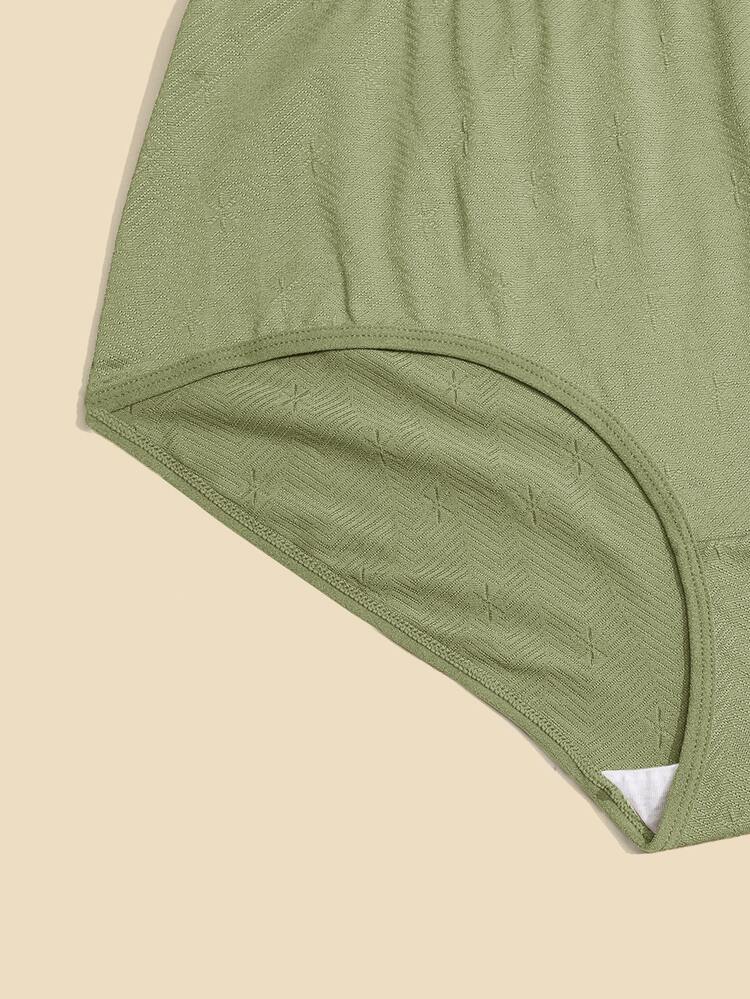 Plus 3pack Solid Simple Panty - Army Green - View 6