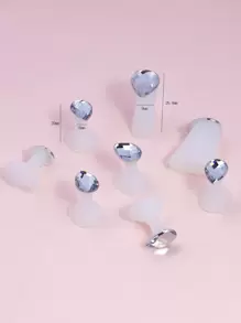 8pcs Silicone Rhinestone Decor Toe Splitter,Nail Supplies,Nail Tools,Nail Art Tools,Back To School,Nails,Nail Tools For Press On Nails - Multicolor - View 3