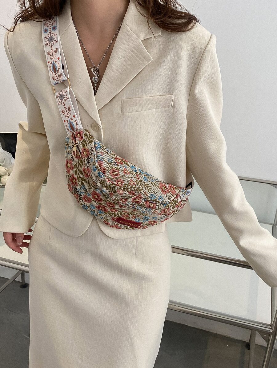 Floral Pattern Bum Bag - Multicolor - View 1
