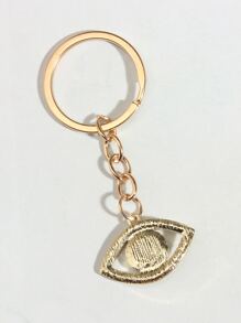 创意恶魔之眼设计钥匙扣和包包饰物和油滴眼形装饰，带水钻汽车配件学校水钻可爱哥特 Y2k 包包挂绳带身份证夹汽车配件包包饰物 - 金色 - 查看 2