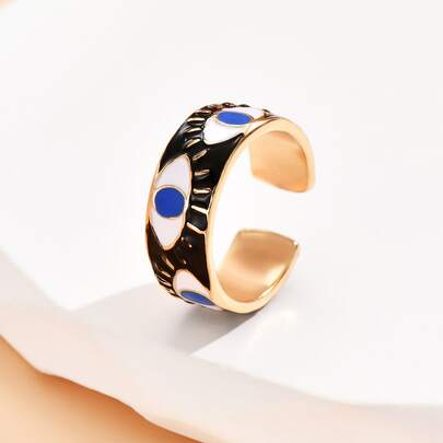 Eye Decor Cuff Ring