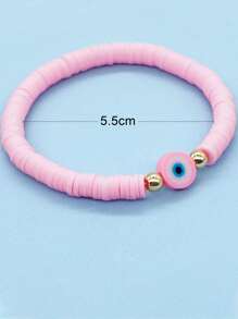 6入組眼睛裝飾串珠手鏈 - 彩色 - 查看 4