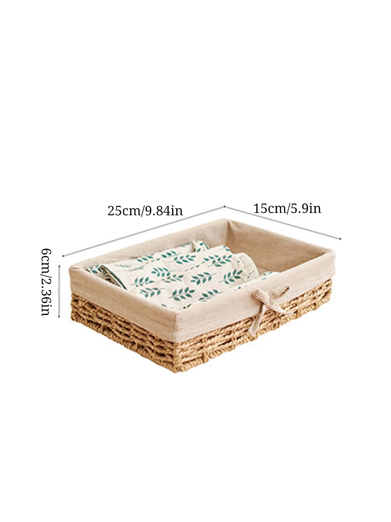 1入組蝴蝶結裝飾隨機色書桌收納籃 - 彩色 - 查看 5