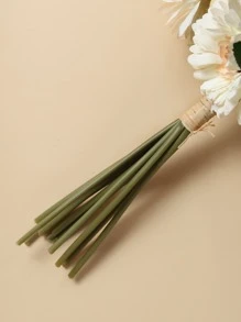 1 Stück Polyester Künstlicher Blumenstrauß, elegantes künstliches Blumenbündel für Hochzeit, Party, Heimdekoration - Weiss - Übersicht 3