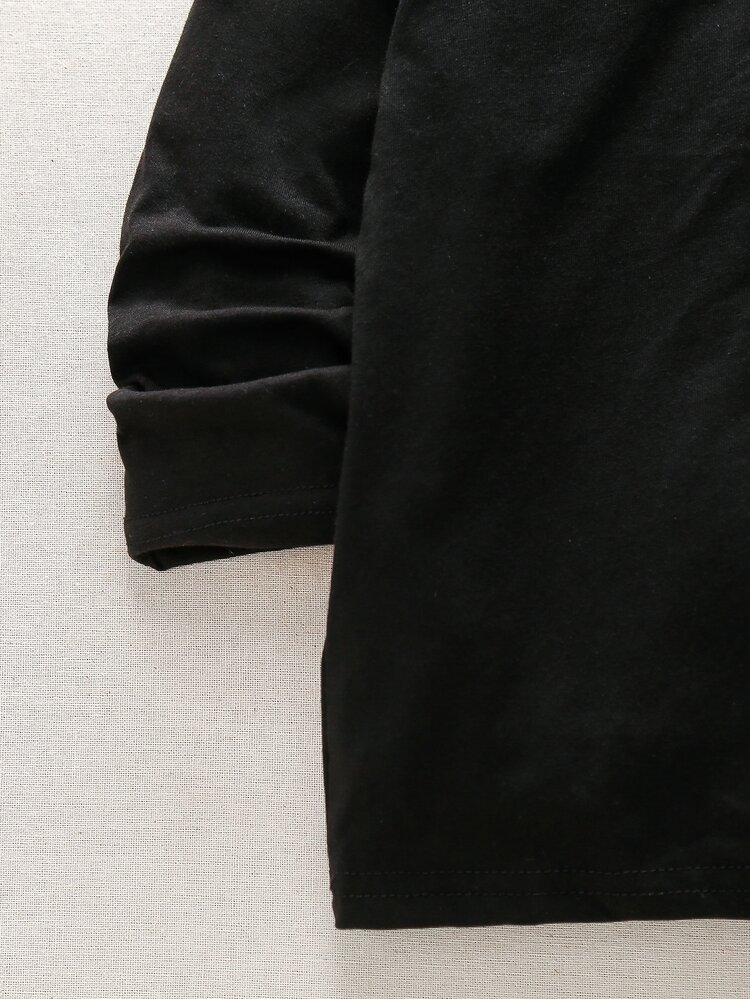 SHEIN Toddler Boys Dinosaur Print Tee - Black - View 3