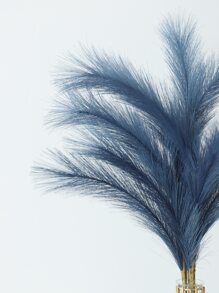 3件装人造植物，蓝色仿芦苇，家居装饰 - 藍色 - 查看 4