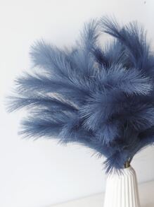 3件装人造植物，蓝色仿芦苇，家居装饰 - 藍色 - 查看 5