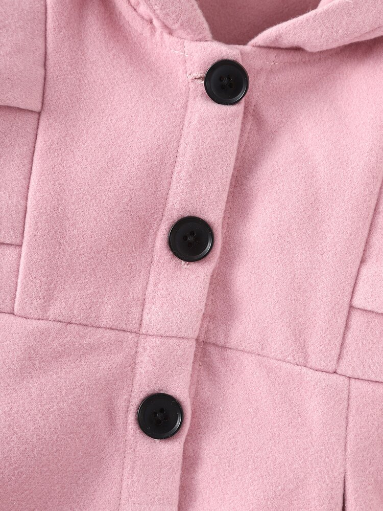 Bebé Abrigo con capucha con fruncido - Rosa - Añade 4