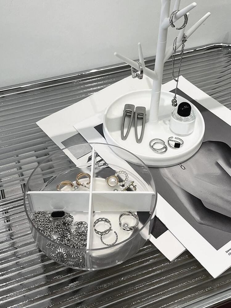 1个树形首饰收纳架，情人节/开学季礼物，房间装饰 - 白色 - 查看 3