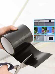 1入組貼片PVC超強力防水膠帶止漏密封修復膠帶高性能自粘膠帶 - 黑色 - 查看 3