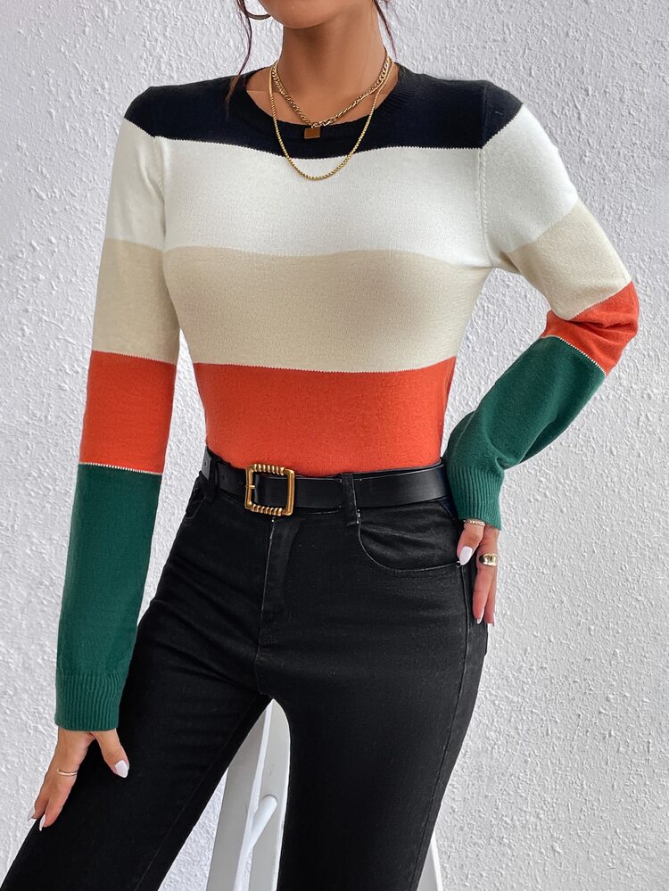 Colour Block Jumper - Multicolor - View 4