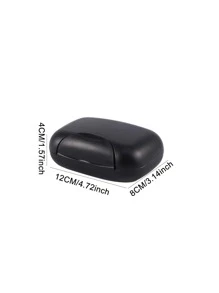 1pc Portable Waterproof Soap Dish, Black Soap Box For Bathroom Home Bathroom Decor Fall Decor Back To School - Black - View 8