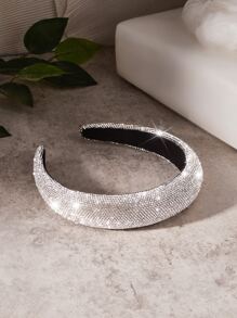 SHEIN Belle 水鑽裝飾髮箍 - 白色 - 查看 2