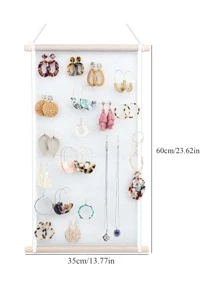 1pc Solid Jewelry Storage Bag - White - View 3