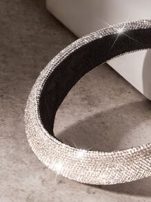 SHEIN Belle 水鑽裝飾髮箍 - 白色 - 查看 3