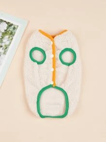 1入組長毛絨寵物外套 - 白色 - 查看 4