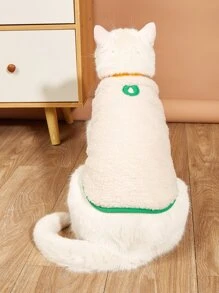1入組長毛絨寵物外套 - 白色 - 查看 6