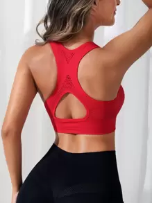 SHEIN Sports Sujetador deportivo con abertura de espalda nadador