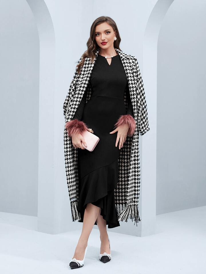 lumignon Candy check panel zip dress