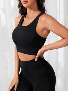 Yoga Trendy Top tank deportivo con abertura trasera