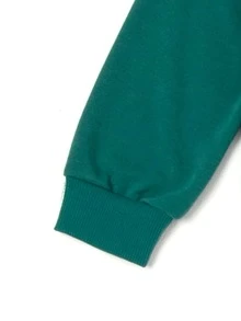 SHEIN 少女字母和花卉印花毛衣和緊身褲 - 墨綠色 - 查看 3