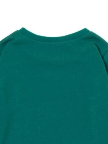 SHEIN 少女字母和花卉印花毛衣和緊身褲 - 墨綠色 - 查看 4