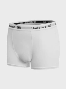 SHEIN Extended Sizes Men 3pcs Letter Tape Boxer Brief - Multicolor - View 12