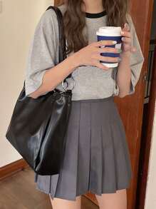 Túi đeo vai tối giản, nhẹ, dành cho doanh nhân, quà tặng Ngày của Mẹ cho các bé gái, nữ sinh viên đại học, tân binh và nhân viên văn phòng, hoàn hảo cho văn phòng, đại học, công việc, kinh doanh, đi lại, ngoài trời, du lịch, đi chơi, túi công sở thời trang dành cho phụ nữ, hoàn hảo cho văn phòng, kinh doanh và công việc, cặp đi học, di động, sức chứa lớn, dành cho các bé gái, nữ sinh viên đại học, hoàn hảo cho văn phòng, đại học, trung học cơ sở, trung học phổ thông, công việc, kinh doanh, đi lại, văn phòng, túi Nhật Bản, túi đường phố và túi Nhật Bản dành cho phụ nữ - màu đen - Xem 6