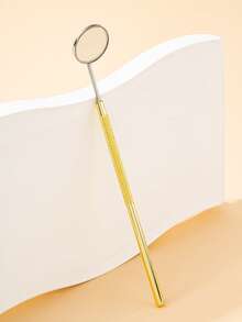Gương soi lông mi cầm tay 1 mảnh - Vàng - Xem 2