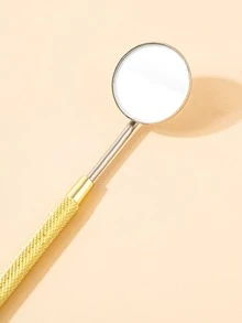 Gương soi lông mi cầm tay 1 mảnh - Vàng - Xem 3