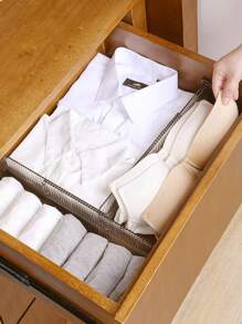 1 pieza Separador hueco para cajón, organizador de cajón de PS nórdico para decoraciones del hogar, decoración de otoño, decoración de festival, decoración de habitación, decoración del hogar, decoración de otoño, decoración de dormitorio - Gris - Ver 5