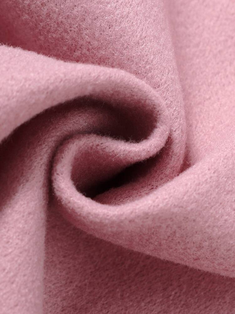 Baby Bow Front Hooded Cape Coat - Dusty Pink - View 5