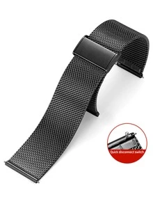 1 pieza Correa de reloj de acero inoxidable - Negro - Ver 3