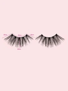 Full False Lashes 4pairs Faux Mink Lashes Natural Long Fluffy False Eyelashes For Women Mom Wife Sister Teen Girl Friend Strip Lashes, Lashes, Eyelashes, Fake Lashes - Black - View 4