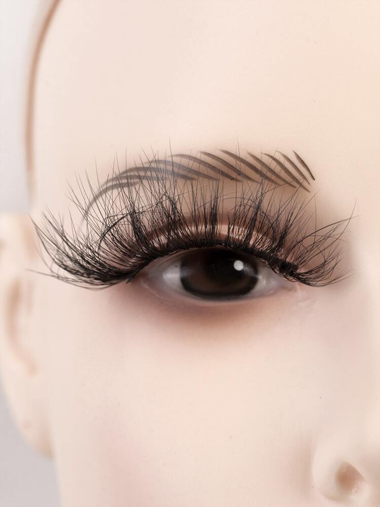 Full False Lashes 4pairs Faux Mink Lashes Natural Long Fluffy False Eyelashes For Women Mom Wife Sister Teen Girl Friend Strip Lashes, Lashes, Eyelashes, Fake Lashes - Black - View 5