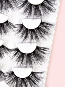 Full False Lashes 4pairs Faux Mink Lashes Natural Long Fluffy False Eyelashes For Women Mom Wife Sister Teen Girl Friend Strip Lashes, Lashes, Eyelashes, Fake Lashes - Black - View 6