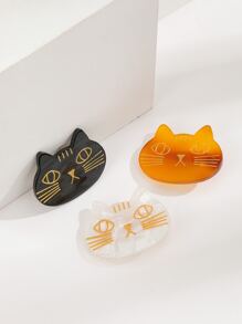 3pcs Cat Decor Hair Clip - Multicolor - View 2