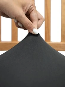 1/4/6/8/10pcs Solid Color Stretch Chair Seat Cushion Cover - Dark Grey - View 4