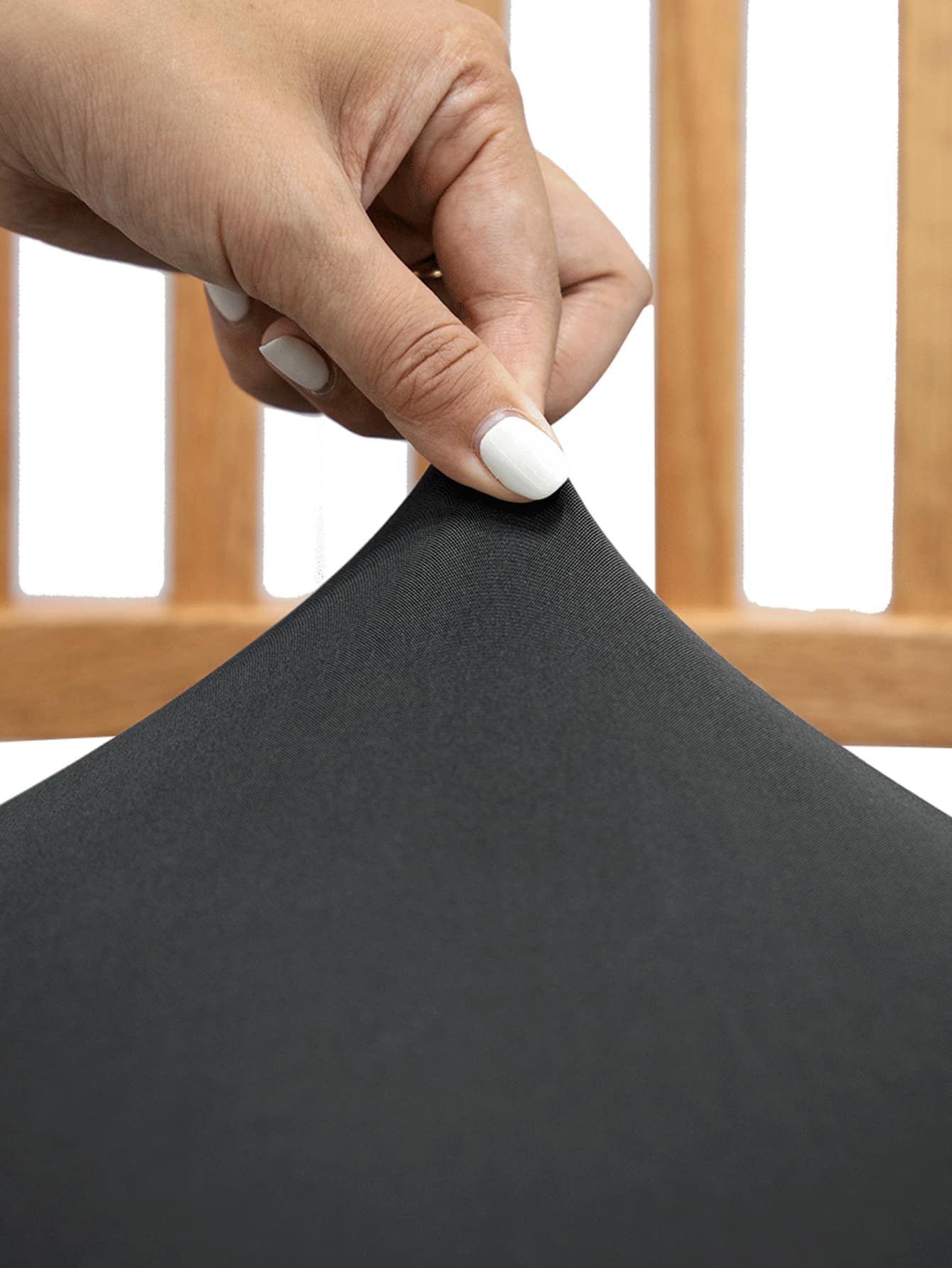 1/4/6/8/10pcs Solid Color Stretch Chair Seat Cushion Cover - Dark Grey - View 4