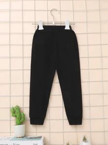Toddler Girls Moon And Star Print Joggers - Black - View 2