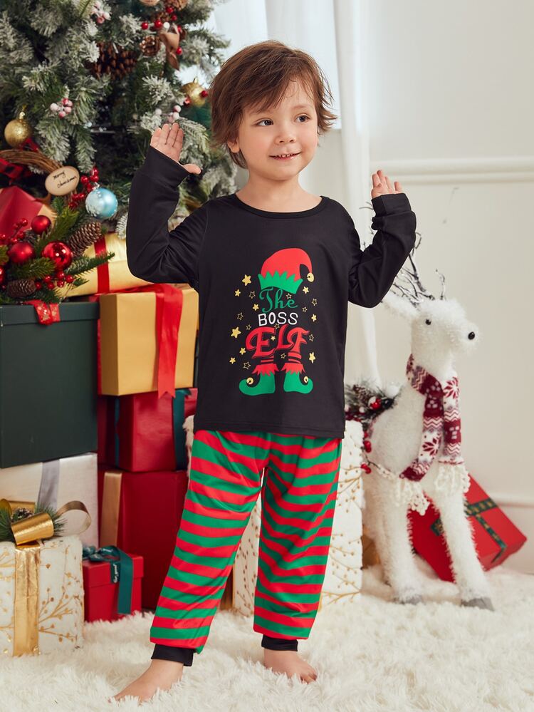 Toddler Boys Christmas Print PJ Set - Multicolor - View 4