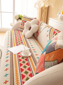 1入組幾何樣式沙發巾 - 彩色 - 查看 3