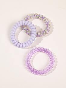 Dây buộc tóc Họa tiết hoa Giải trí - Nhiều màu - Xem 2